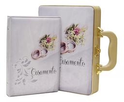 Álbum Fotográfico Luxo Com Caixa Casamento 100 Fotos 15x21