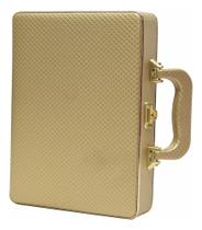 Álbum Fotográfico Luxo Dourado Com Caixa 100 Fotos 15x21