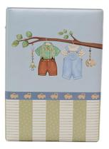 Álbum Fotográfico Luxo Meu Bebê Menino Azul 200 Fotos 15x21