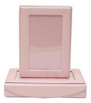 Álbum Fotográfico Luxo Porta Retrato Na Capa Rosa 200 Fotos 10x15