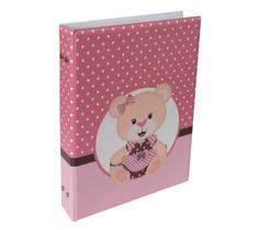 Álbum fotográfico para 120 fotos 20x25 URSINHA ROSA bebê infantil Ursinha
