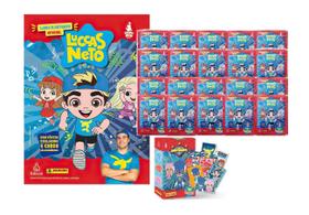 Álbum Luccas Neto Aventureiros com 80 Figurinhas e 20 Cards (20 envelopes)