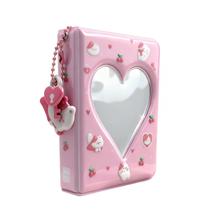 Álbum mini para cards fotográficos Nextpal 3" em formato de coração, portátil, rosa
