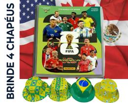 Álbum PANINI Fifa World Cup 2026tm Adrenalyn FICHÁRIO com Brinde 4 Chapéus Torcedor Brasil