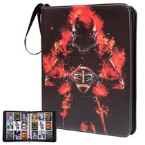 Álbum para Cartas 9 Bolsos Dupla Face com Zíper em Couro PU Álbum para Cartas 9 Bolsos Dupla Face com Zíper em Couro PU