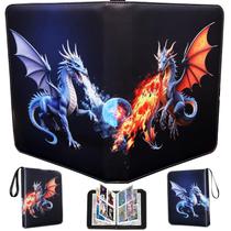 Álbum para cartas colecionáveis Fweel Deluxe Ice & Fire com 400 bolsos Álbum para cartas colecionáveis Fweel Deluxe Ice & Fire com 400 bolsos
