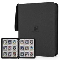 Álbum para cartas colecionáveis Nocyyert 9 bolsos, capacidade para 720 cartas, preto