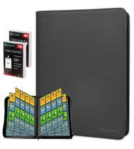 Álbum para Cartas Deqabic 16 Bolsos para 1000+ Cartas Preto Álbum para Cartas Deqabic 16 Bolsos para 1000+ Cartas Preto