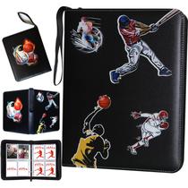 Álbum para Cartas Esportivas COYORO para 400 Cartas, Capas com 4 Bolsos