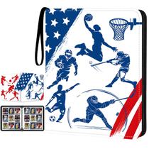 Álbum para Cartas Esportivas Zeatta com 900 Bolsos e Zíper em Couro PU Álbum para Cartas Esportivas Zeatta com 900 Bolsos e Zíper em Couro PU