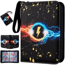 Álbum para Cartas Jravkfi com 400 Bolsos, 3 Argolas e Zíper, Preto Álbum para Cartas Jravkfi com 400 Bolsos, 3 Argolas e Zíper, Preto