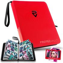 Álbum para cartas PROTECVAULT 900 bolsillos con cierre y cremallera, rojo Álbum para cartas PROTECVAULT 900 bolsillos con cierre y cremallera, rojo