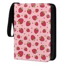 Álbum para Cartas RCZCORN 400 Bolsos 50 Capas Rosa Morango