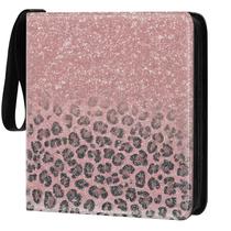 Álbum para Cartas RCZCORN 900 Bolsos 50 Capas Rosa Estampa de Leopardo Álbum para Cartas RCZCORN 900 Bolsos 50 Capas Rosa Estampa de Leopardo
