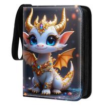 Álbum para Cartas RCZCORN com 400 Bolsos, 50 Capas e Design de Dragão Álbum para Cartas RCZCORN com 400 Bolsos, 50 Capas e Design de Dragão