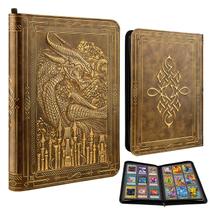 Álbum para cartas TIANREN 360 bolsos couro PU 3D dourado Álbum para cartas TIANREN 360 bolsos couro PU 3D dourado