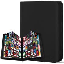 Álbum para cartas Zofly com 1000+ bolsos e zíper, preto Álbum para cartas Zofly com 1000+ bolsos e zíper, preto