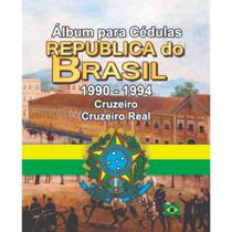 Álbum Para Cédulas Do Brasil 1990 Até 1994 Cruzeiro Real - ORganizer