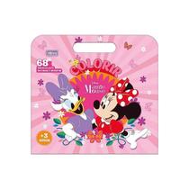 Álbum para Colorir Personagem Maleta Minnie 8 Folhas + 68 Adesivos Tilibra