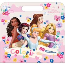 Álbum para Colorir Personagem Maleta Princesas 8 Folhas + 68 Adesivos Tilibra