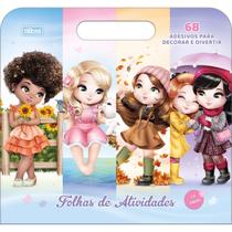 Álbum para Colorir Pintar Personagem Maleta Jolie 16 Páginas + 68 Adesivos Divertidos Tilibra