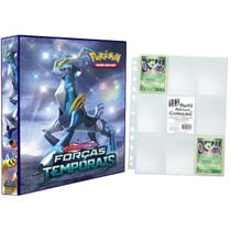 Álbum Pasta Fichário Pokemon com 10 Folhas YES 9 Bolsos Escarlete e Violeta Forças Temporais Capa Dura Reforçado Cards Álbum Pasta Fichário Pokemon com 10 Folhas YES 9 Bolsos Escarlete e Violeta Forças Temporais Capa Dura Reforçado Cards