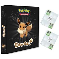 Álbum Pasta Fichário Pokemon com 20 Folhas YES 9 Bolsos Eevee Evoluções Capa Dura Reforçado Colecão Álbum Pasta Fichário Pokemon com 20 Folhas YES 9 Bolsos Eevee Evoluções Capa Dura Reforçado Colecão