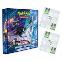 Álbum Pasta Fichário Pokemon com 20 Folhas YES 9 Bolsos Espada e Escudo Reinado Arrepiante Capa Dura Álbum Pasta Fichário Pokemon com 20 Folhas YES 9 Bolsos Espada e Escudo Reinado Arrepiante Capa Dura