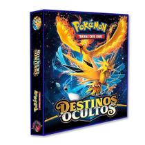 Álbum Pasta Fichário Pokemon Destinos Ocultos Zaptos Lendas do Céu Capa Dura Reforçado P/ Colecionar