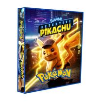 Álbum Pasta Fichário Pokemon Detetive Pikachu Capa Dura Reforçado Para Colecionar Cards ou Cartas BragonBall Naruto Yu-Gi-Oh