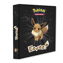 Álbum Pasta Fichário Pokemon Eevee Evoluções Capa Dura Reforçado para Colecionar Cards Cartas Copag