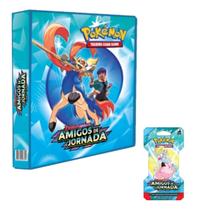 Álbum Pasta Fichário Pokemon Escarlate e Violeta Amigos de Jornada com 1 Blister Unitário Booster Álbum Pasta Fichário Pokemon Escarlate e Violeta Amigos de Jornada com 1 Blister Unitário Booster