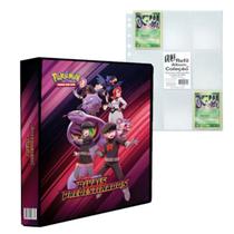 Álbum Pasta Fichário Pokemon Escarlate e Violeta Rivais Predestinados com 10 Folhas Plásticas Cards Álbum Pasta Fichário Pokemon Escarlate e Violeta Rivais Predestinados com 10 Folhas Plásticas Cards
