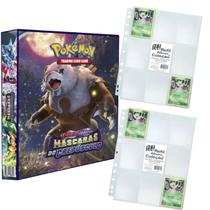 Album Pasta Fichário Pokemon Escarlate Violeta Máscaras do Crepúsculo 20 Folhas com 9 Bolsos YES TCG Album Pasta Fichário Pokemon Escarlate Violeta Máscaras do Crepúsculo 20 Folhas com 9 Bolsos YES TCG