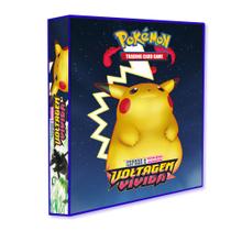 Álbum Pasta Fichário Pokémon Espada e Escudo Voltagem Vivida Capa Dura Reforçado Colecionar Cards