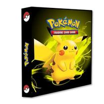 Álbum Pasta Fichário Pokemon Pikachu Raio de Trovão Reforçado Capa Dura Para Colecionar Cards Cartas Álbum Pasta Fichário Pokemon Pikachu Raio de Trovão Reforçado Capa Dura Para Colecionar Cards Cartas
