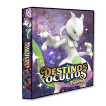 Álbum Pasta Fichário Pokemon Sol e Lua Destinos Ocultos Mewtwo Capa Dura Reforçado Colecionar Cards Álbum Pasta Fichário Pokemon Sol e Lua Destinos Ocultos Mewtwo Capa Dura Reforçado Colecionar Cards