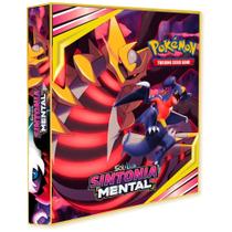 Álbum Pasta Fichário Pokémon Sol e Lua Sintonia Mental Capa Dura Reforçado Para Colecionar Cards