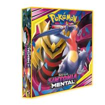 Álbum Pasta Fichário Pokémon Sol e Lua Sintonia Mental Capa Dura Reforçado Para Colecionar Cards