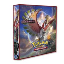 Álbum Pasta Fichário Pokémon Sol e Lua Sombras Ardentes Capa Dura Reforçado Para Colecionar Cards