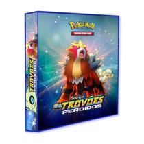 Álbum Pasta Fichário Pokémon Sol e Lua Trovões Perdidos Capa Dura Reforçado para Colecionar Cards