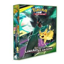 Álbum Pasta Fichário Pokémon Sol e Lua União de Aliados Capa Dura Reforçado Para Colecionar Cards