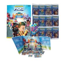 Álbum Pkxd com 100 Figurinhas pk xd são 20 envelopes Pixel