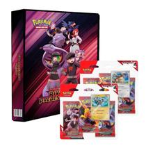 Álbum Pokemon Rivais Predestinados com 2 Blisters Triplos