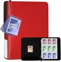 Álbum Porta-Cartas YEARNING 990 Capacidade 9 Bolsos Vermelho