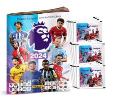 Álbum Premier League 2024 Com 50 Figurinhas da Premier 10 Envelopes