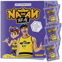 Álbum Youtuber Natan Por Aí + 20 Figurinhas Em 4 Envelopes