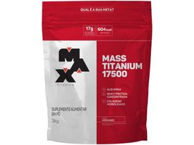 Albumina Max Titanium Mass Titanium 17500 - em Pó 3kg Morango