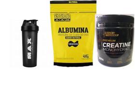 ALBUMINA NATURAL 420G +CREATINA 300g E GANHA UMA COQUETELEIRA