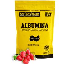 Albumina Naturovos 420g sabor morango